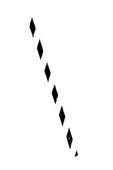 Vector Diagonal series of fragmented black shapes.