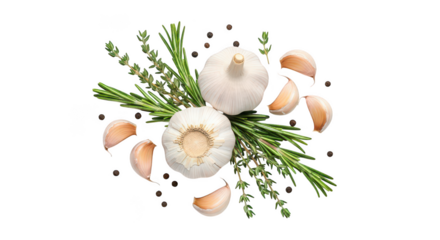 Garlic Rosemary Thyme Fresh Herbs