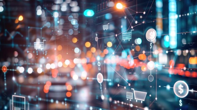 Digital commerce overlay night