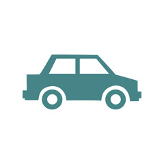 Car vehicle icon. Transport travel vector. Automobile road symbol. Side view element.