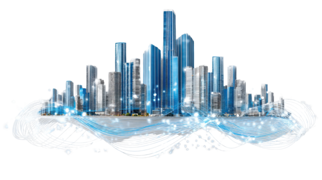 abstract city background - Powered by Adobe