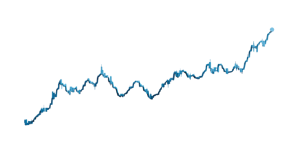 stock market graph on white