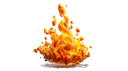 fire on a black background