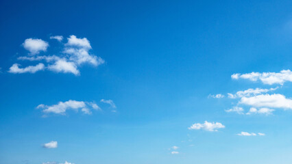 青空と白い雲の背景素材