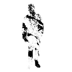 Obraz premium Vector Abstract silhouette of a person in a dynamic pose.