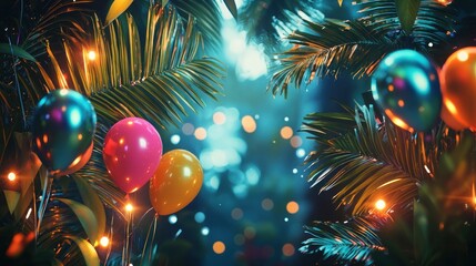 Tropical party decorations