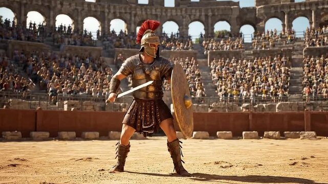 Gladiator In Battle at Colosseum