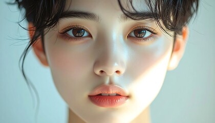 Fototapeta premium Close-up portrait of a young woman (1)