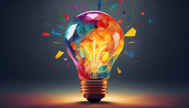 one out unique idea light bulb concept think differently and creation of creative idea new idea brainstorming concept business ideas and the discovery of new technology generative ai 1