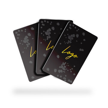 Black and Gold Cards Mockup Image