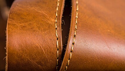 Close-up of rich brown leather