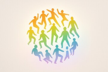 Vibrant mosaic of diverse LGBTQ silhouettes forming a glowing globe unity pride and inclusion abstract illustration with radiant rainbow gradients and soft grain