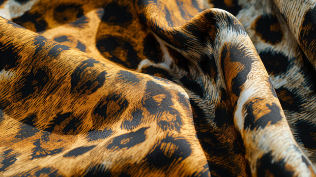 Tecido com Estampa de Leopardo