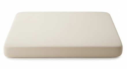 Soft beige mattress pad subtly textured shows luxurious comfort. AI Generated