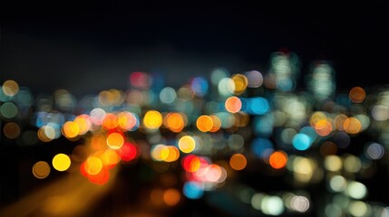 Night City Lights Bokeh
