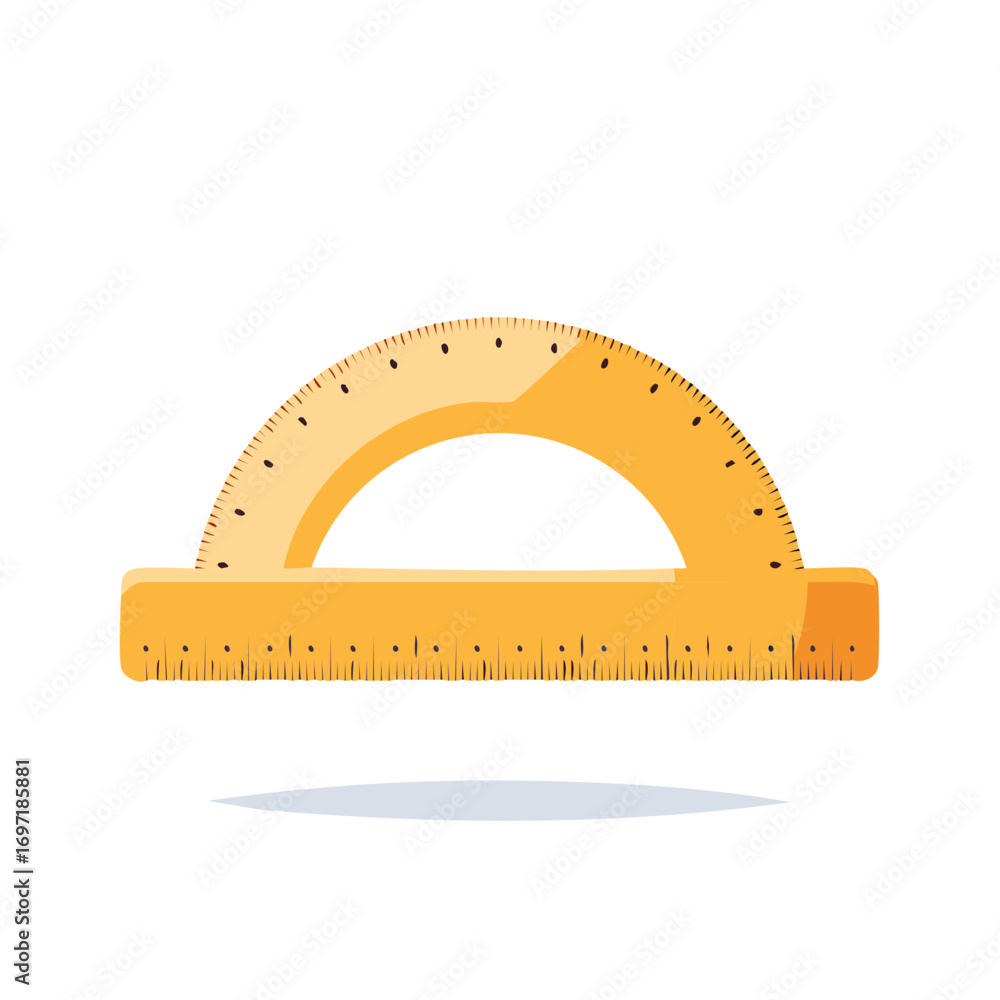 Aufkleber semicircular protractor for measuring angles, mathematics and geometry tool