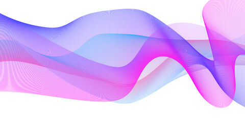 Abstract colorful wave background. Wavy stripe design. Twisted curve lines with blend effect. Business background lines. Frequency sound waves. Dynamic flowing curves isolated on white background.