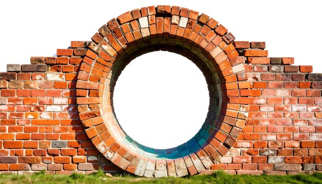 Ornate brick circle archway