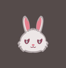 Fototapeta premium Sad-faced rabbit head