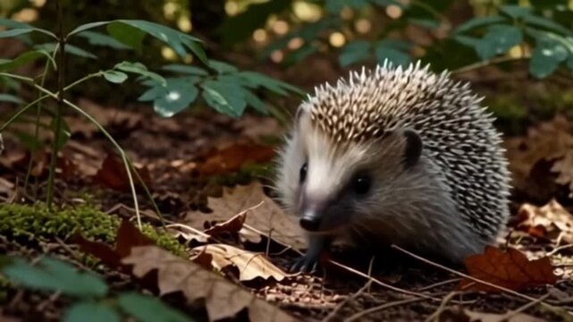 Kleiner Igel mit weichen, runden Stacheln, gro&szlig;en Augen