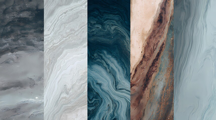 Abstract Marble Texture A Collection of Elegant, Swirling Stone Patterns for Design