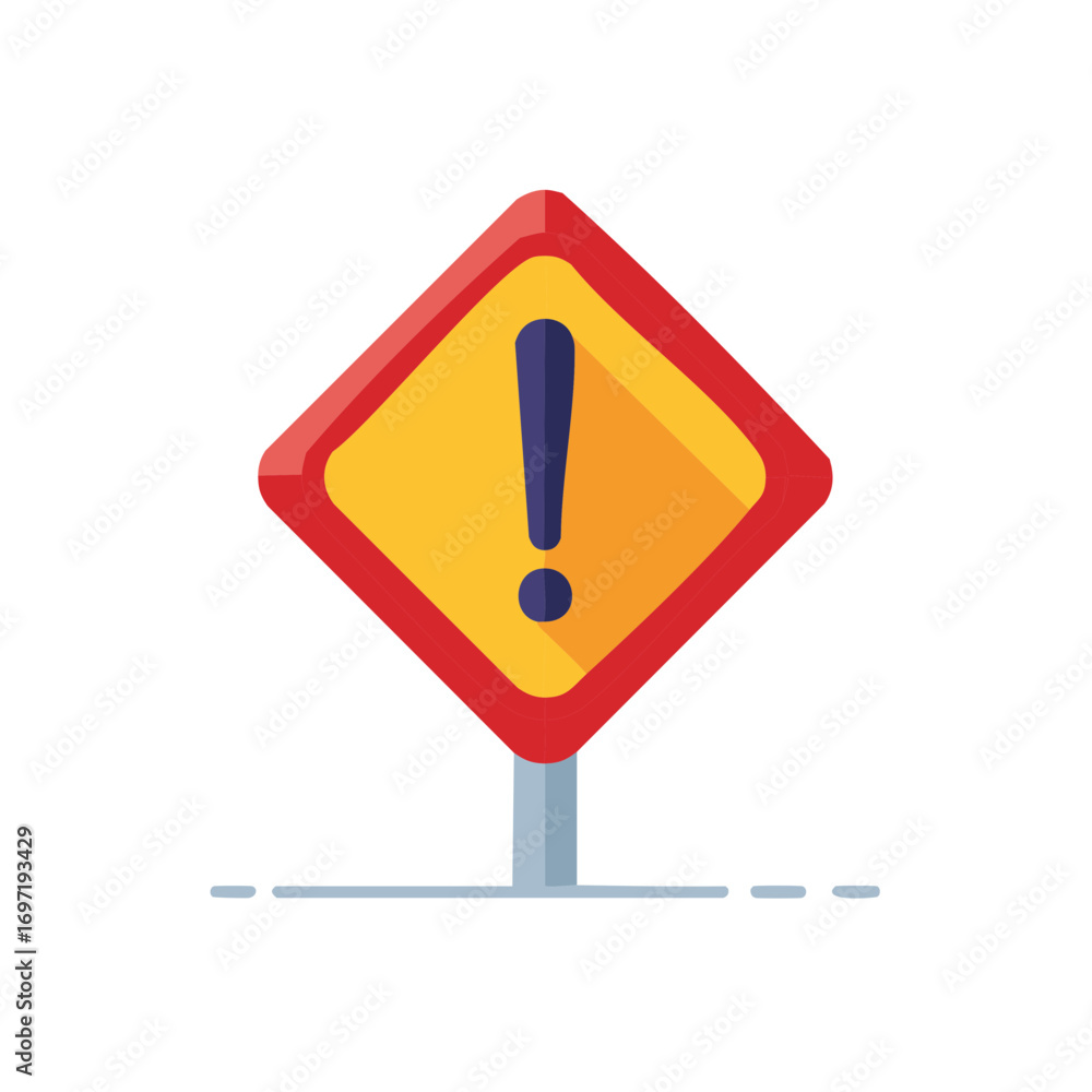 Poster vector warning sign exclamation point symbol caution indicator graphic