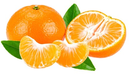 Fresh tangerines with leaves (1)