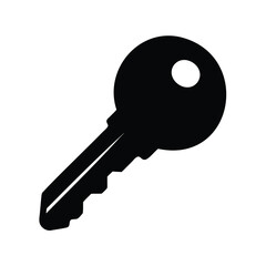 A simplistic, bold, and contrasting key illustration against a plain white background