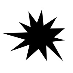 Explosion shape. starburst, comic cartoon shape design element vector illustration © AMANDA