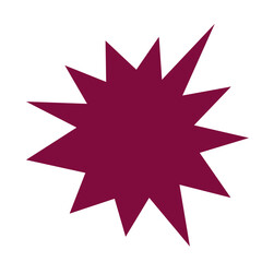 Explosion shape. starburst, comic cartoon shape design element vector illustration