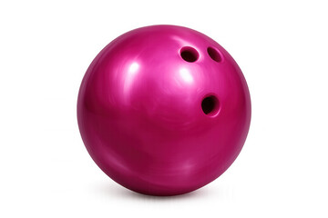 Pink bowling ball suspended against transparent backdrop, ready for striking during competitive bowling action