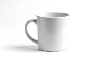 Fototapeta premium Empty white mug on white background