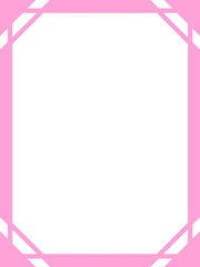 縦フレーム9,ピンク,枠,デザイン,カード,インフォメーション,三角,メッセージ,伝言,告知,お知らせ,メモ,コメント,広告,シンプル,直線的,囲み