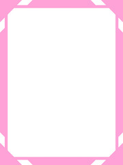 縦フレーム12,ピンク,枠,デザイン,カード,インフォメーション,三角,メッセージ,伝言,告知,お知らせ,メモ,コメント,広告,シンプル,直線的,囲み