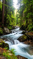 Obraz premium Tranquil mountain stream