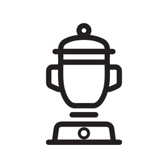Obraz premium Black and White Outline Icon of a Food Blender Kitchen Appliance