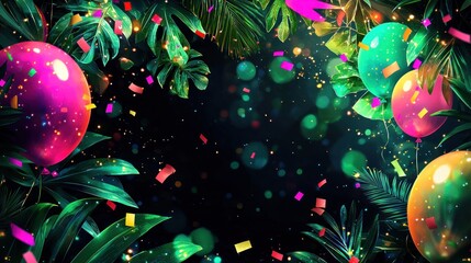 Tropical celebration balloons