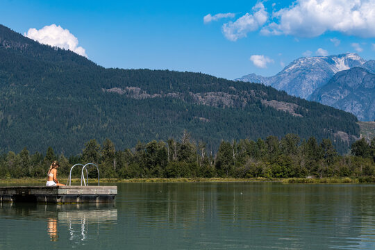 mountain lake in the alps