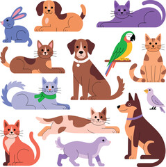 Naklejka premium Stylized Fox Illustration Simple Shapes Design Vector Graphics Animal Art