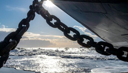 Anchors away, stormy sea