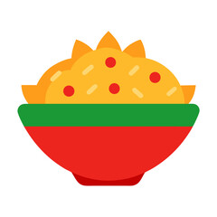 Fototapeta premium Indian food bowl vector on white background.