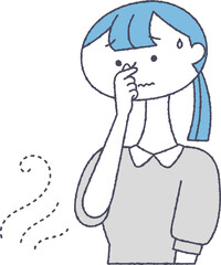 悪臭が気になる女性