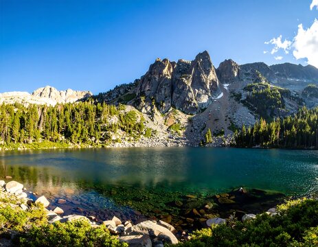 Mountain lake panorama (2)