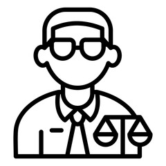 Lawyer Outline Icon