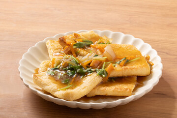 油揚げの野菜あんかけ