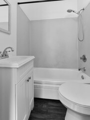 Modern residential bathroom interior