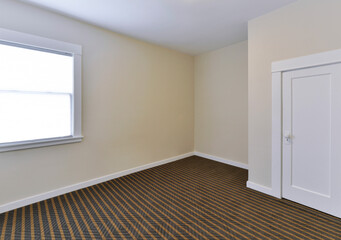 Modern residential empty bedroom interior