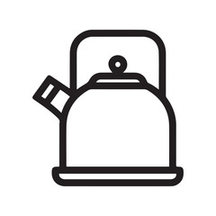 Obraz premium Simple Line Art of a Kettle with Spout and Lid Knob
