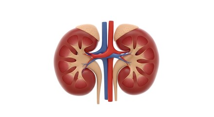 An illustrative view of the human kidney. 