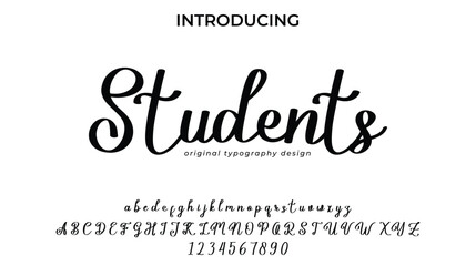 Students - Elegant Script Font for Smooth Handwritten Design and Creative Typography